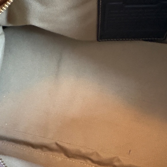 Coach Brown Suede Duffel Bag with Gold Accents - Picture 7 of 7